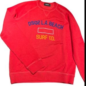 Dsquqred2 red sweatshirt. Size M